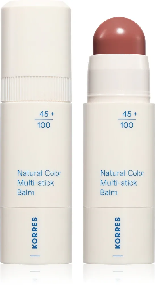 Стик для губ и щёк Korres Natural Color Multi-Stick Balm многофункциональный, с эффектом сияния, 4,5 г, оттенок Muted Brown