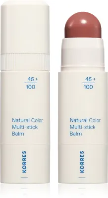 Стик для губ и щёк Korres Natural Color Multi-Stick Balm многофункциональный, с эффектом сияния, 4,5 г, оттенок Muted Brown