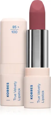 Помада для губ Korres True Velvety Lipstick кремовая, с гиалуроновой кислотой, 3 г, оттенок Plum Rose