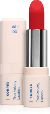 Помада для губ Korres True Velvety Lipstick кремовая, с гиалуроновой кислотой, 3 г, оттенок Vivid Red
