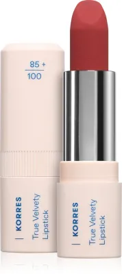 Помада для губ Korres True Velvety Lipstick кремовая, с гиалуроновой кислотой, 3 г, оттенок Terra Red