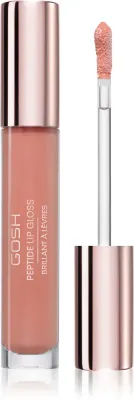 Блеск для губ GOSH COPENHAGEN Peptide Lip Gloss с пептидами, увлажняющий, 7 мл, оттенок 008 Nougat