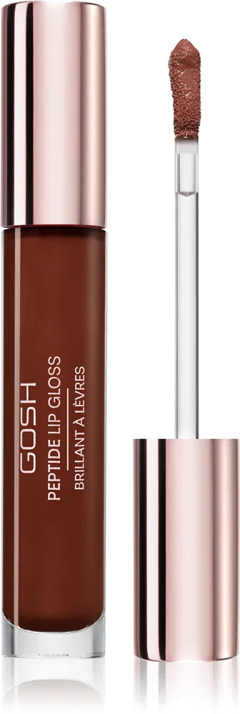 Блеск для губ GOSH COPENHAGEN Peptide Lip Gloss с пептидами, увлажняющий, 7 мл, оттенок 006 Brownie