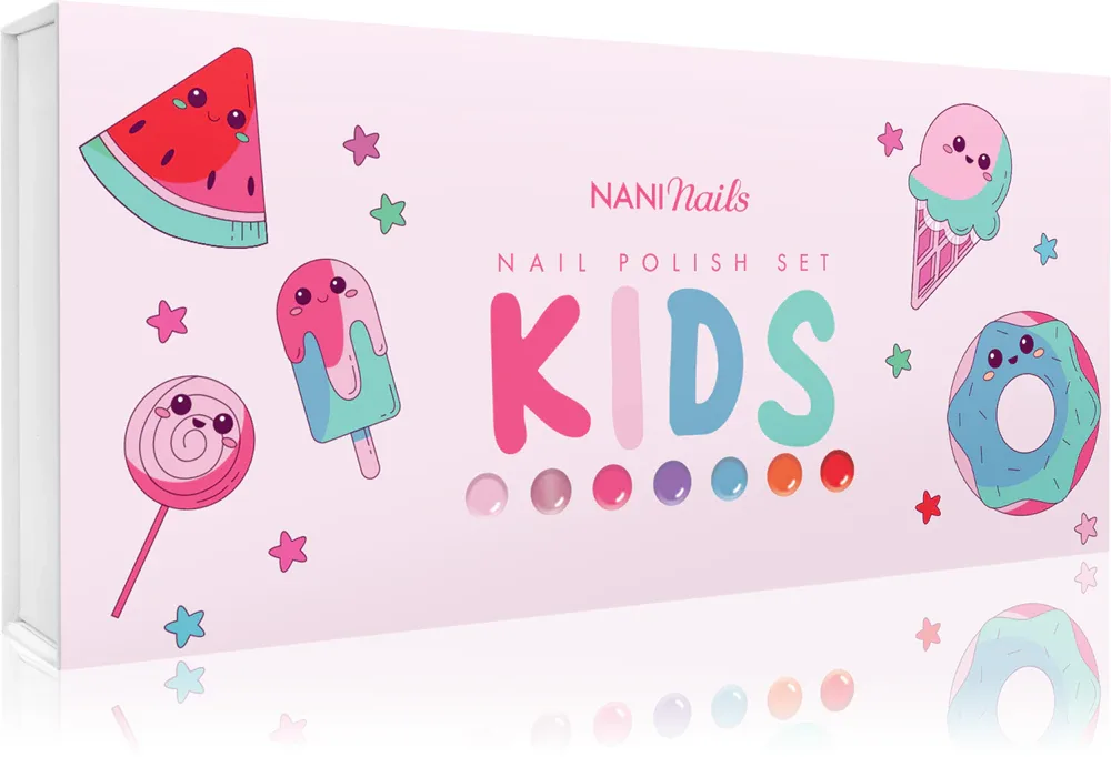 Детский набор лаков для ногтей NaniNails NANI Kids Nail Polish Set быстросохнущий, увлажняющий dla dzieci