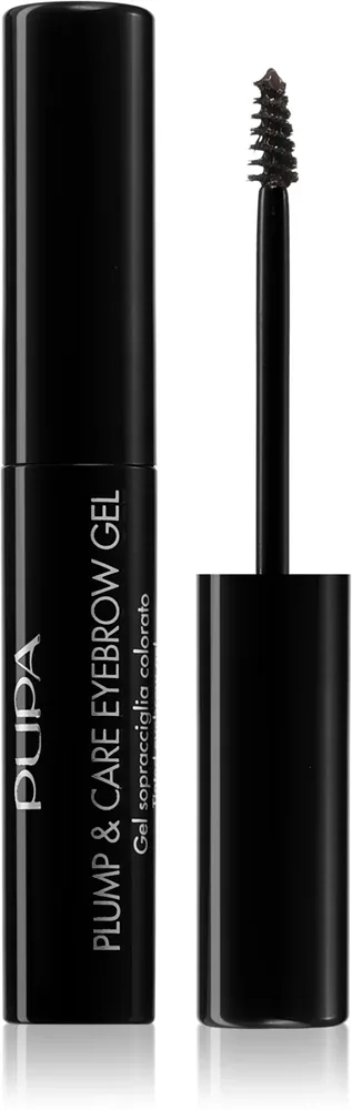 Гель для бровей PUPA Milano Plump Care Eyebrow Gel тонирующий, со щёточкой, 3 мл, оттенок 003 - Dark Brown