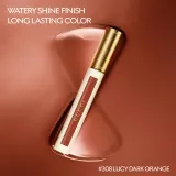 Помада для губ жидкая Gucci Glow Oil-In-Water Tint Liquid Lipstick с гиалуроновой кислотой, блестящая, 6,5 мл, оттенок 308 Lucy Dark Orange — фото 6