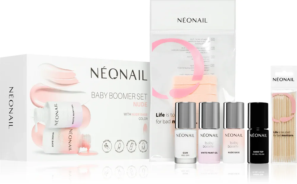 Набор для маникюра NEONAIL Baby Boomer Set Nude с базой, гель-лаком и топом, 1 шт, оттенок Nude