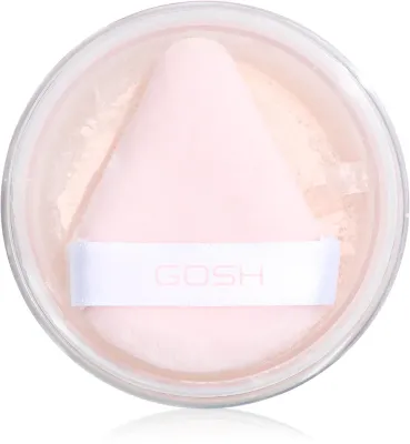 Пудра для лица GOSH COPENHAGEN Bake N Set фиксирующая, прозрачная, со спонжем, 15 г