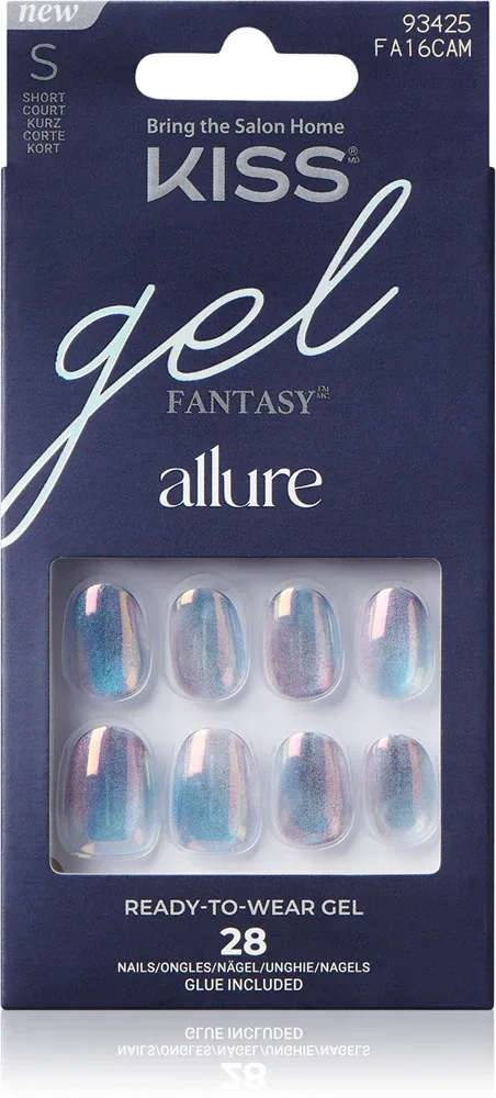 Накладные ногти KISS Gel Fantasy Allure с эффектом гелевых ногтей, с клеем, 28 шт