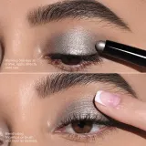 Тени для век Anastasia Beverly Hills GLIDR Shadow Stick в карандаше, кремовые, стойкие, 1,5 г, оттенок Silverspun — фото 7