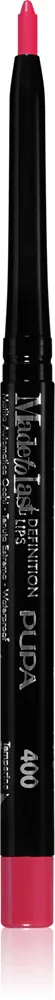 Карандаш для контура губ PUPA Milano Made to Last Definition Lips стойкий, с маслом жожоба, 0,35 г, оттенок 400 - Intense Fuchsia