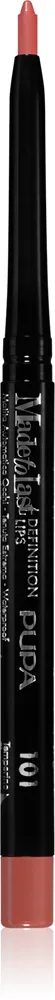 Карандаш для контура губ PUPA Milano Made to Last Definition Lips стойкий, с маслом жожоба, 0,35 г, оттенок 101 - Natural Brown
