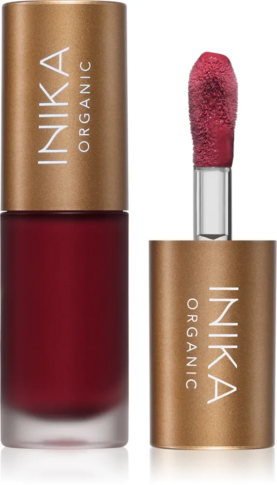 Блеск для губ INIKA Organic Lip Oil Collagen + Squalane ухаживающий, слегка окрашивающий, 5 мл, оттенок Mulberry