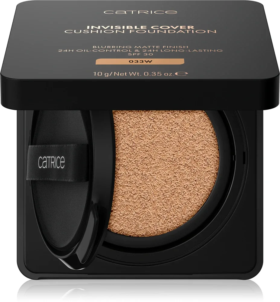 Тональное средство Catrice Invisible Cover Cushion Foundation кушон, с SPF, 10 г, оттенок 033W