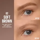 MAYBELLINE NEW YORK Brow Inserts - Фломастер для бровей Maybelline Brow Inserts с щёточкой, для естественного эффекта, 1,25 мл, 1.25 мл, оттенок 2 Soft Brown — фото 3