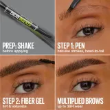 MAYBELLINE NEW YORK Brow Inserts - Фломастер для бровей Maybelline Brow Inserts с щёточкой, для естественного эффекта, 1,25 мл, 1.25 мл, оттенок 4 Medium Brown — фото 7