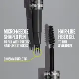 MAYBELLINE NEW YORK Brow Inserts - Фломастер для бровей Maybelline Brow Inserts с щёточкой, для естественного эффекта, 1,25 мл, 1.25 мл, оттенок 5 Deep Brown — фото 7