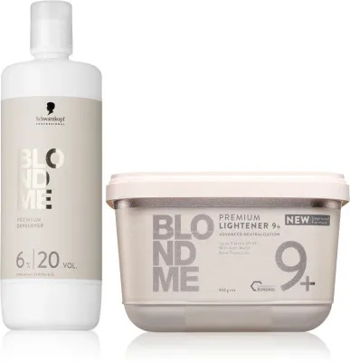 Набор для осветления волос Schwarzkopf Professional Blondme, окислитель и пудра, для профессионалов