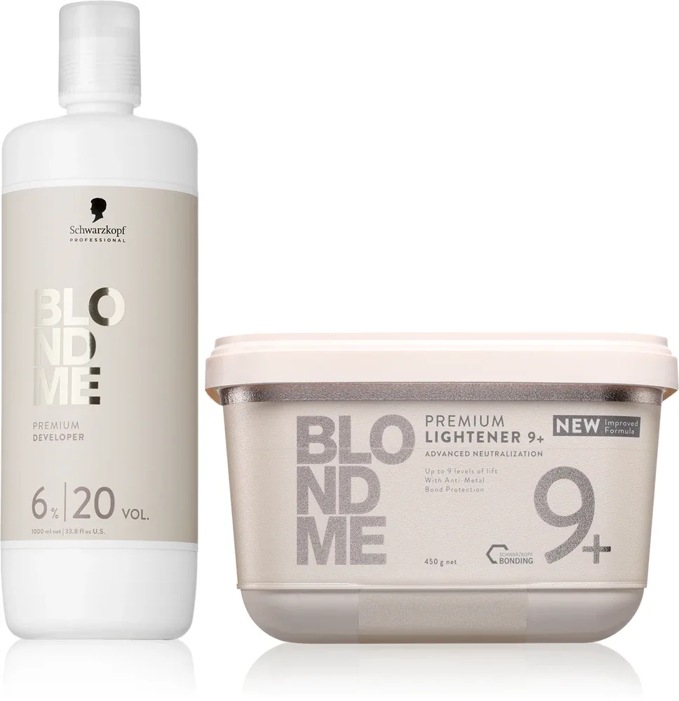 Набор для осветления волос Schwarzkopf Professional Blondme, окислитель и пудра, для профессионалов