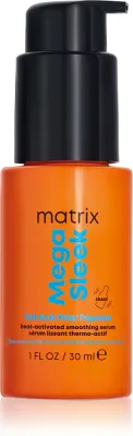 Несмываемая сыворотка для волос Matrix Mega Sleek 96H Anti-Frizz Topcoat, термоактивируемая, против пушистости, 30 мл