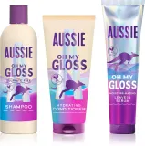 Набор для ухода за волосами Aussie Oh My Gloss Gift Box шампунь, кондиционер и несмываемая сыворотка — фото 1