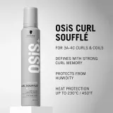 Мусс для укладки волос Schwarzkopf Professional Osis+ Curl Souffle для вьющихся волос, придающий объём, 200 мл — фото 4