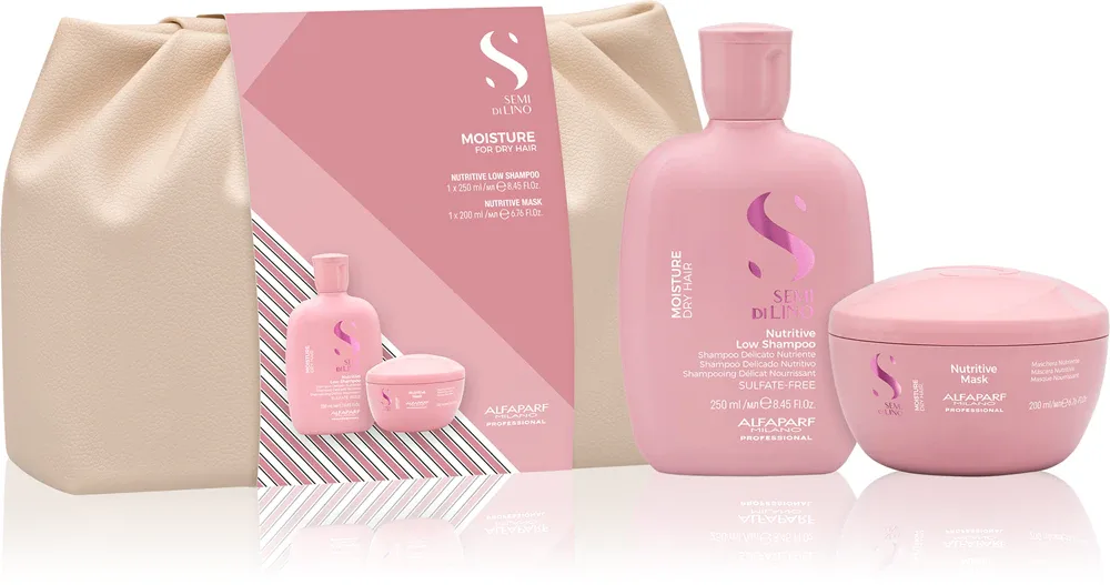 Набор для волос Alfaparf Milano Semi di Lino Moisture Duo Kit шампунь и маска, для сухих волос, 2 предмета, 2 шт