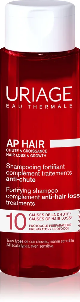Шампунь Uriage AP HAIR с кофеином и цинком, против выпадения волос, 200 мл