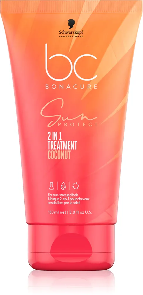 Маска для волос Schwarzkopf Professional BC Bonacure Sun Protect 2-IN-1 Treatment после солнца, интенсивно восстанавливающая, 75 мл / 150 мл