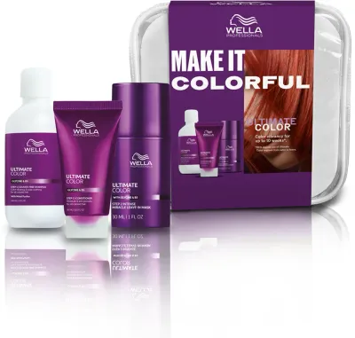 Дорожный набор для окрашенных волос Wella Professionals Ultimate Color Set шампунь, маска и кондиционер, подарочный, 3 шт