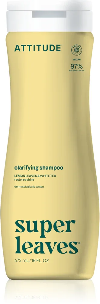 Шампунь для волос Attitude Super Leaves Clarifying очищающий, для жирных волос, 473 мл