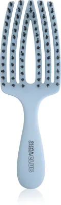 Расчёска для волос Olivia Garden Club The Nomad Detangling Shine Fingerbrush компактная, с щетиной кабана и нейлона, 1 шт