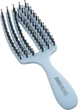Расчёска для волос Olivia Garden Club The Nomad Detangling Shine Fingerbrush компактная, с щетиной кабана и нейлона, 1 шт — фото 2
