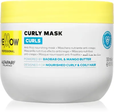 Маска для волос Yellow Professional Curls Curly Mask для кудрявых и волнистых волос, формирует локоны и увлажняет, 300 мл