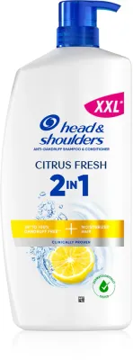 Head & Shoulders Citrus Fresh 2in1 - Шампунь и кондиционер против перхоти Head Shoulders Citrus Fresh 2in1 для жирных волос, с цитрусовым ароматом, 800 мл