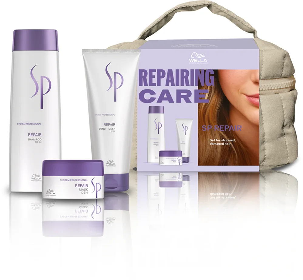 Набор для восстановления волос Wella Professionals SP Repair Set шампунь, кондиционер и маска, подарочный, 3 шт