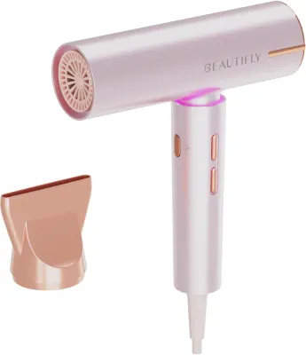 Фен для волос Beautifly CandyFlow, с ионизацией, с диффузором, 1 шт Pink