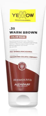 Маска для волос Yellow Professional Color Mask тонирующая, восстанавливает яркость цвета,, 200 мл, оттенок .35 Warm Brown