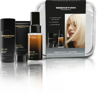 Набор для волос Sebastian Professional Dark Oil Set дорожный, шампунь плюс масло плюс маска, 3 предмета, 3 шт