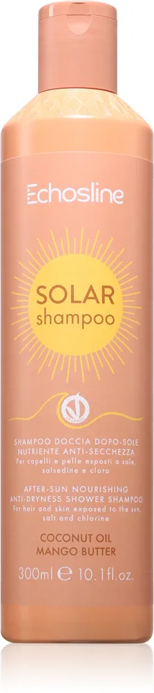Шампунь для волос Echosline SOLAR Shampoo после солнца и хлорированной воды, увлажняющий, восстанавливающий, 300 мл