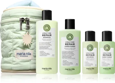 Набор для восстановления волос Maria Nila Structure Repair Beauty Bag, шампунь и кондиционер, 4 шт