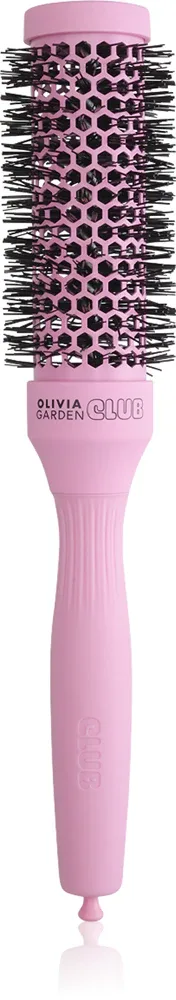 Брашинг для волос Olivia Garden Club The Glow Blowout Ceramic Round Brush Pink керамический, розовый, 1 шт S