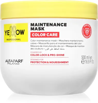 Маска для волос Yellow Professional Color Care Maintenance Mask для окрашенных волос, увлажняет и продлевает стойкость цвета, 500 мл