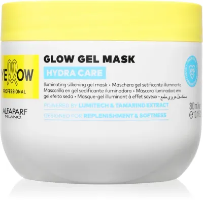 Гелевая маска для волос Yellow Professional Hydra Care Glow Gel Mask увлажняющая, с эффектом блеска, 300 мл