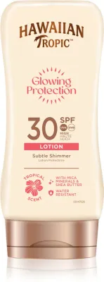 Молочко солнцезащитное Hawaiian Tropic Glowing Protection Sunscreen Lotion водостойкое, для естественного загара, 170 мл