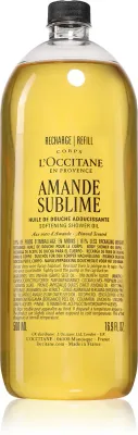 Масло для душа L’Occitane Amande Sublime Softening Shower Oil с миндальным маслом, смягчающее, 500 мл (LOC02915)