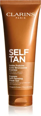 Автозагар для тела и лица Clarins Self Tan Express Self-Tanning Fresh Gel гель, с цветочным ароматом, 125 мл