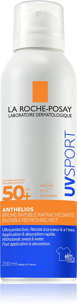 Мист солнцезащитный La Roche-Posay Anthelios UV Sport Invisible Refreshing Mist SPF 50+, освежающий, 200 мл SPF 50+
