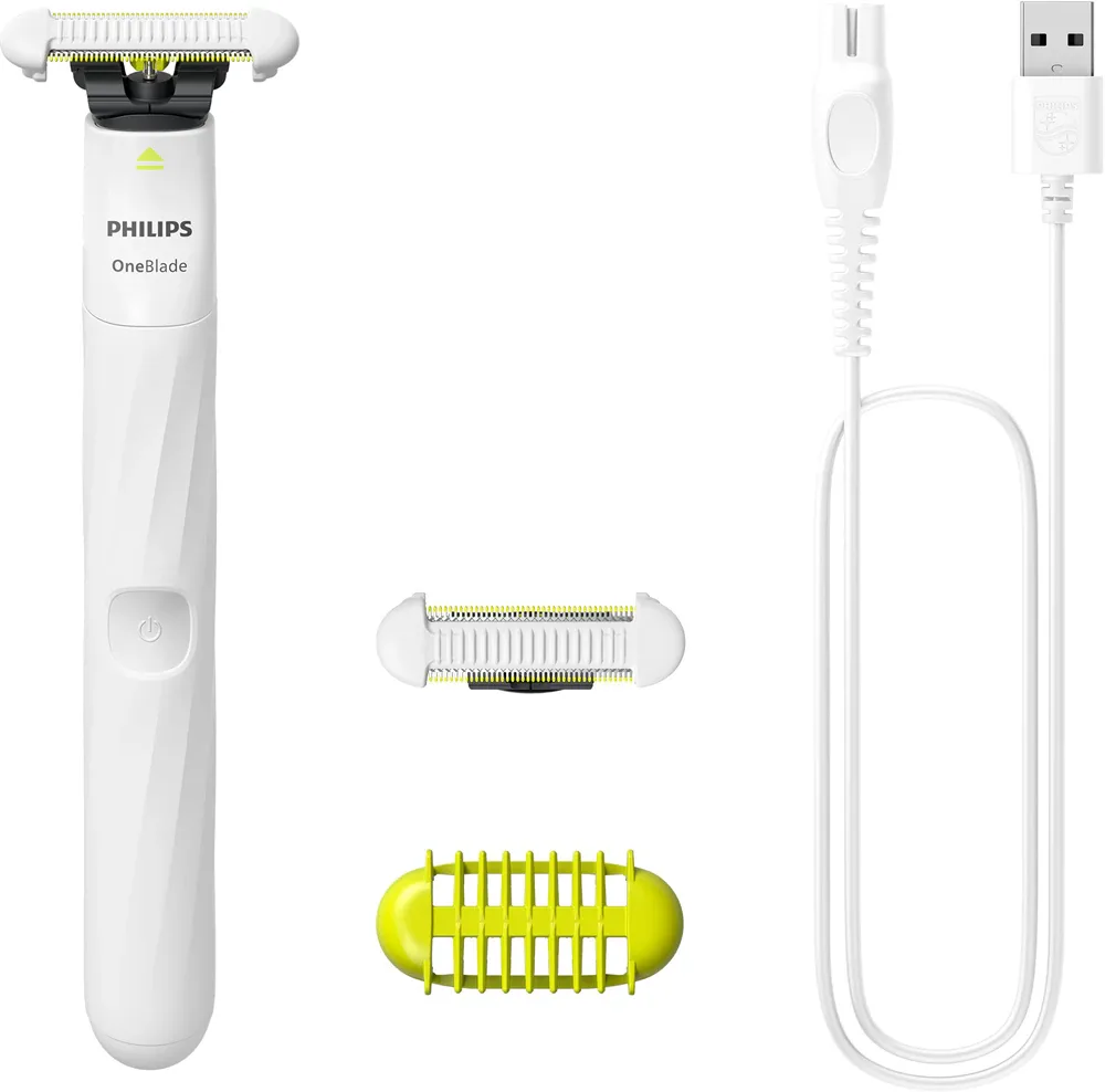 Триммер для тела Philips OneBlade Intimate QP1924/30 для интимных зон, моющийся, с зарядкой USB, 1 шт