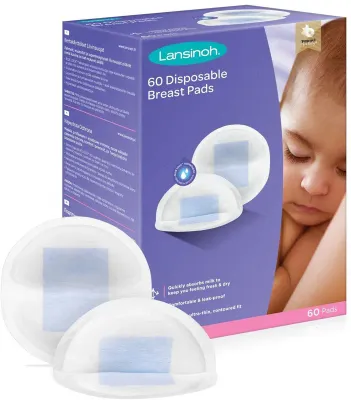 Одноразовые прокладки для груди Lansinoh Breastfeeding Disposable Breast Pads ультратонкие, 24 шт, 60 шт